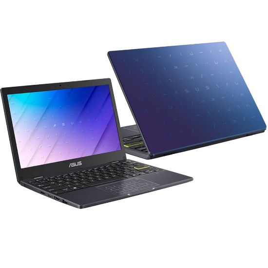 Picture of Asus Vivobook E210M Intel Celeron N4020 4GB RAM 128GB eMMC 11.6"HD Win 10 | Laptop + Stereo Headset + Mouse + 32GB Flash - Peacock Blue
