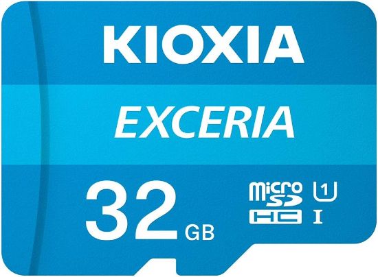 Picture of KIOXIA 32GB EXCERIA microSD Memory Card U1 Class 10 100MBs Max Read Speed, Full HD Video Recording