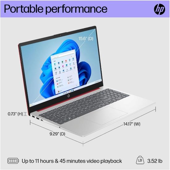 Picture of HP 14-dq3026nia Intel Pentium N6000 8GB RAM 512 SSD Windows 11 Laptop - Silver