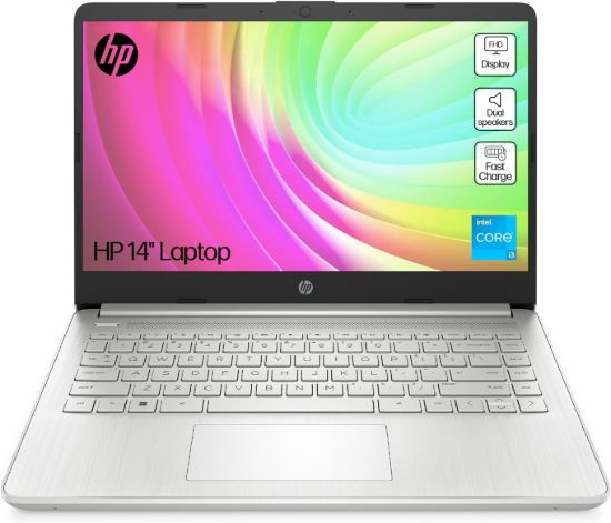 Picture of HP 14s-dq5020nia Laptop (7C7N4EA), Intel Core™ i3-1215U, 8GB RAM, 256GB SSD FreeDos