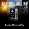 Picture of 64GB Lexar Professional SILVER PLUS SDXC UHS-I Card, up to 255MB/s read, 135MB/s write, C10 V30 U3