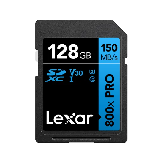 Picture of 128GB Lexar Professional 800x PRO SDXC UHS-I Card, up to 150MB/s read, C10 V30 U3