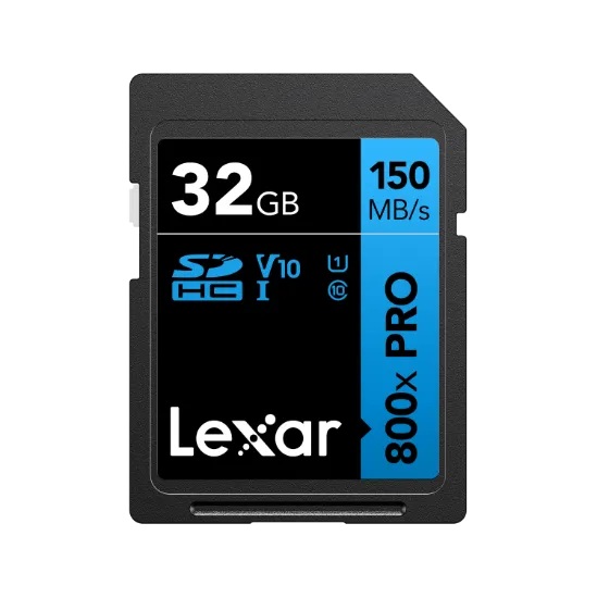 Picture of 32GB Lexar Professional 800x PRO SDHC UHS-I Card, up to 150MB/s read, C10 V10 U1