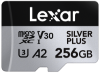 Picture of 256GB Lexar Professional SILVER PLUS microSDXC UHS-I Card, up to 205MB/s read, 150MB/s write, C10 V30 U3