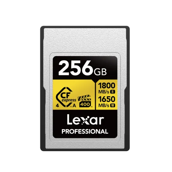 Picture of 256GB Lexar Professional GOLD CFexpress 4.0 Type A Card, up to 1800MB/s read, 1650MB/s write
