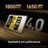 Picture of 512GB Lexar Professional GOLD CFexpress 4.0 Type A Card, up to 1800MB/s read, 1650MB/s write