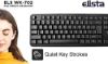Picture of Elista ELS WK-705 Wired USB Keyboard | 104 Keys | Silent & Comfortable Use | Slim Design | Black
